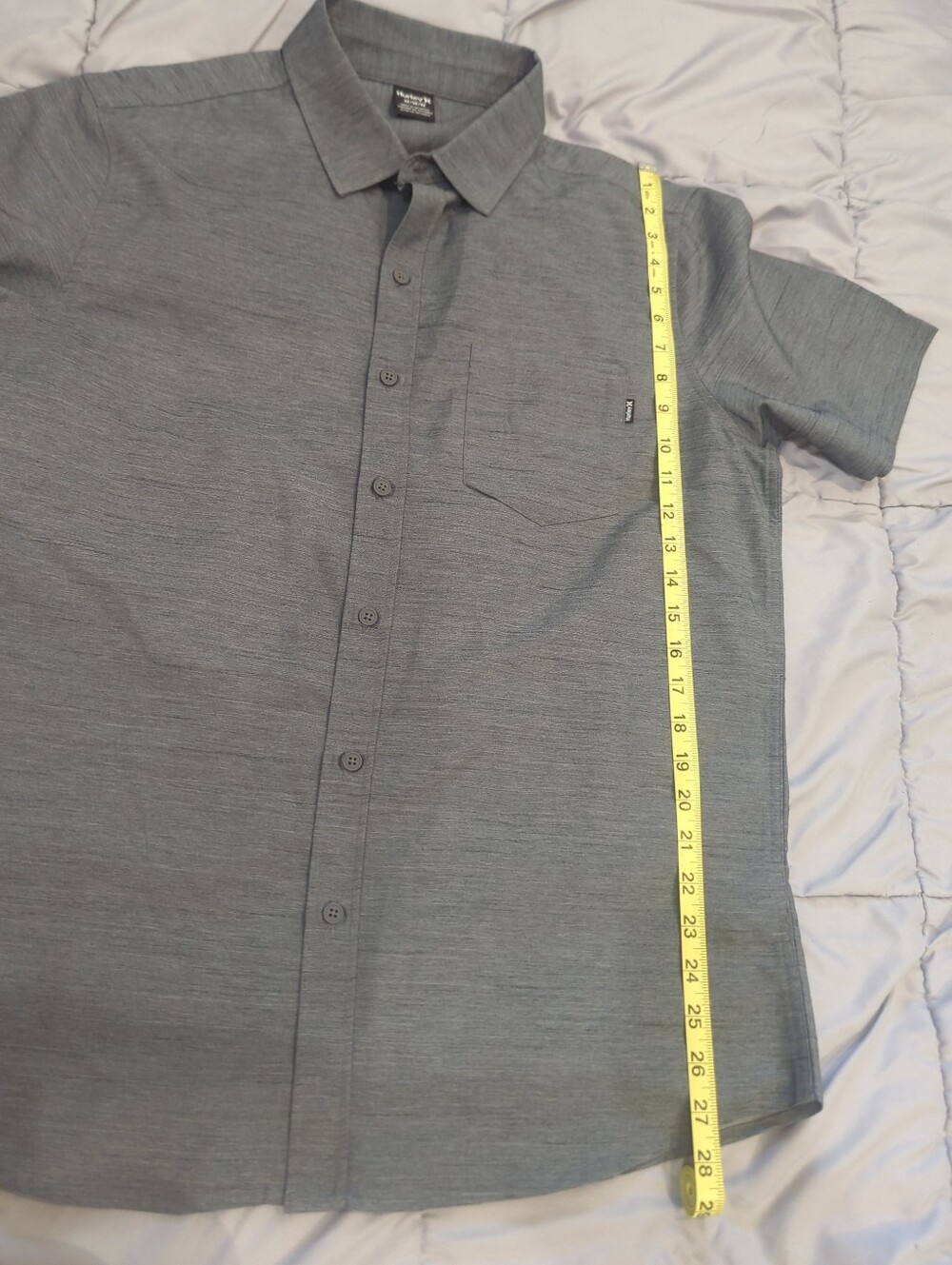 Hurley Charcoal Gray Short-Sleeve Button-Down Shirt - Picture 11 of 12